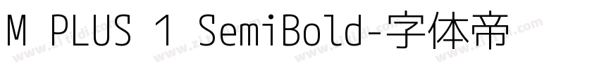 M PLUS 1 SemiBold字体转换